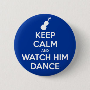 Kalm houden en hem kijken ronde button 5,7 cm