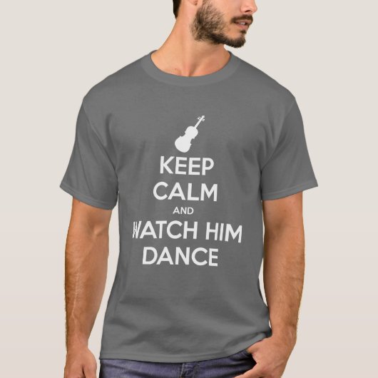 Kalm houden en hem kijken t-shirt (Voorkant)