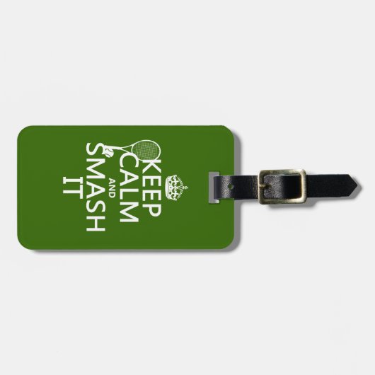 Kalm houden en hem (tennis) (om het even welke kle bagagelabel (Voorkant horizontaal)