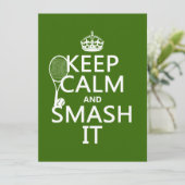 Kalm houden en hem (tennis) (om het even welke kle kaart (Staand voorkant)