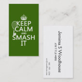 Kalm houden en hem (tennis) (om het even welke kle visitekaartje (Voorkant / Achterkant)