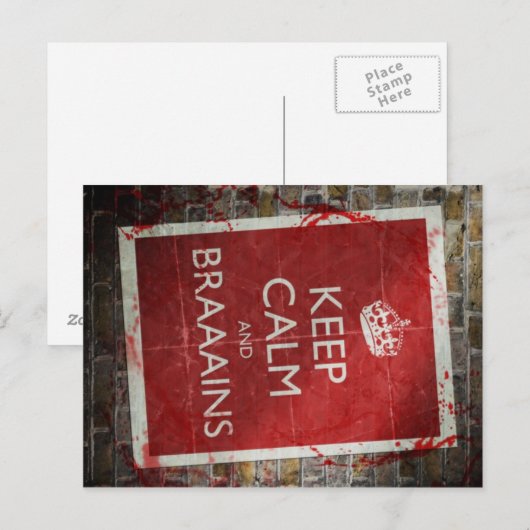 Kalm houden en hersenspoelen briefkaart (Voorkant / Achterkant)