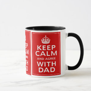 Kalm houden en het met papa eens zijn mok