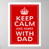 Kalm houden en het met papa eens zijn poster (Voorkant)