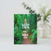 Kalm houden en Hike aan houden Briefkaart (Staand voorkant)