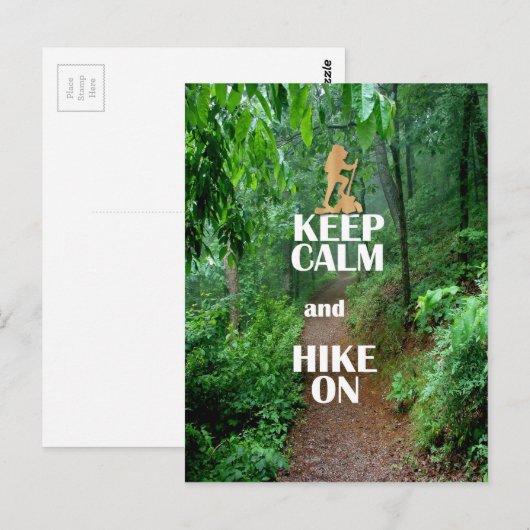 Kalm houden en Hike aan houden Briefkaart (Voorkant / Achterkant)