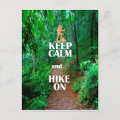 Kalm houden en Hike aan houden Briefkaart (Voorkant)