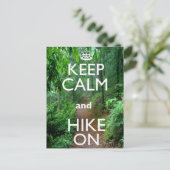 Kalm houden en Hike aan houden Briefkaart (Staand voorkant)