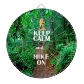 Kalm houden en Hike aan houden Dartbord (Voorkant)