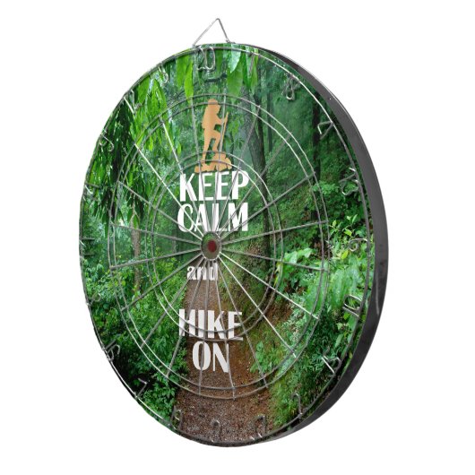 Kalm houden en Hike aan houden Dartbord (Voorkant Rechts)