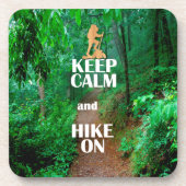 Kalm houden en Hike aan houden Drankjes Onderzetter (Voorkant)