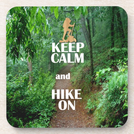 Kalm houden en Hike aan houden Drankjes Onderzetter (Voorkant)