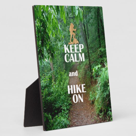 Kalm houden en Hike aan houden Fotoplaat (Zijkant)