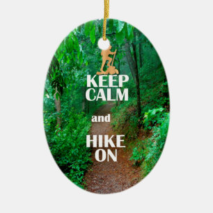 Kalm houden en Hike aan houden Keramisch Ornament
