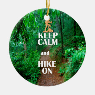Kalm houden en Hike aan houden Keramisch Ornament