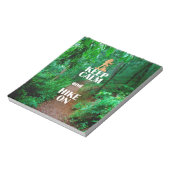 Kalm houden en Hike aan houden Notitieblok (Linkerzijde)