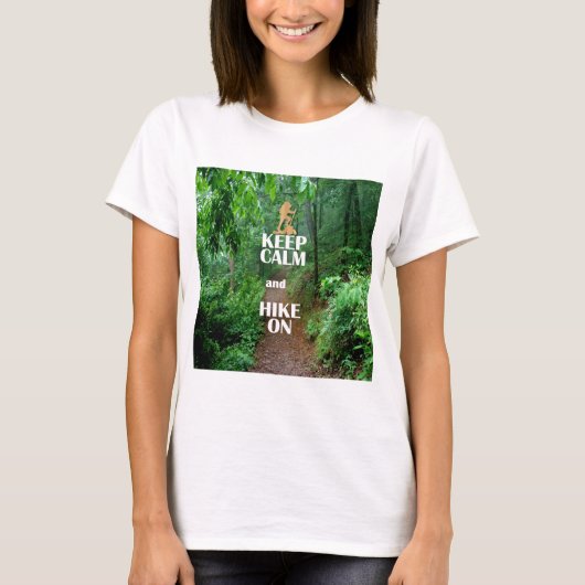 Kalm houden en Hike aan houden T-shirt (Voorkant)