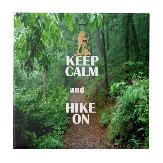 Kalm houden en Hike aan houden Tegeltje (Voorkant)