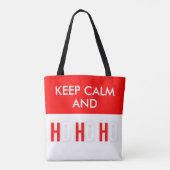 Kalm houden en HO HO HO Kerstmis Canvas tassen (Achterkant)