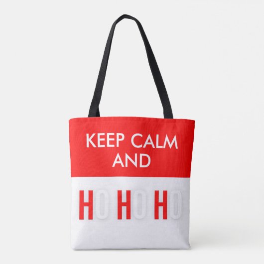 Kalm houden en HO HO HO Kerstmis Canvas tassen (Achterkant)