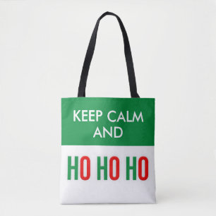 Kalm houden en HO HO HO Kerstmis Canvas tassen