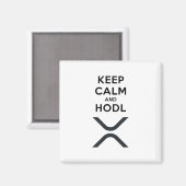 Kalm houden en Hodl Ripple Magnet (Voorkant / Achterkant)