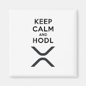 Kalm houden en Hodl Ripple Magnet (Voorkant)