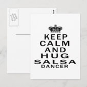 Kalm houden en Hug Salsa Dancer Briefkaart (Voorkant / Achterkant)