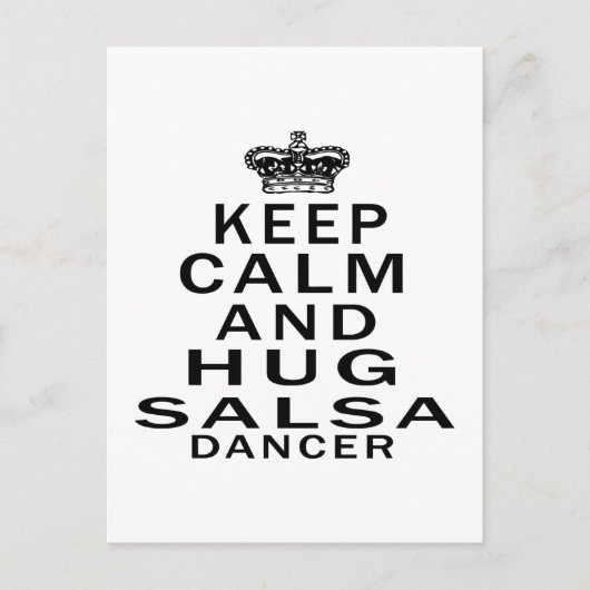 Kalm houden en Hug Salsa Dancer Briefkaart (Voorkant)