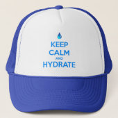 Kalm houden en hydrateren trucker pet (Voorkant)
