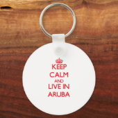 Kalm houden en in Aruba wonen Sleutelhanger (Voorkant)