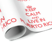 Kalm houden en in Puerto Rico wonen Cadeaupapier (Rol Hoek)