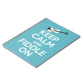 Kalm houden en inactief houden op blauw notitieboek (Linkerzijde)