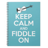 Kalm houden en inactief houden op blauw notitieboek (Voorkant)