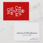 Kalm houden en innaaien (alle kleuren) visitekaartje (Voorkant / Achterkant)