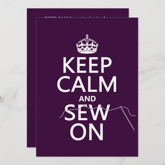 Kalm houden en innaaien (in alle kleuren) kaart (Voorkant / Achterkant)