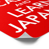 Kalm houden en Japans leren Poster (Hoek)