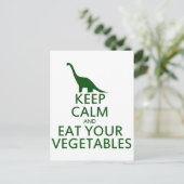 Kalm houden en je groenten eten briefkaart (Staand voorkant)