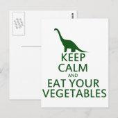 Kalm houden en je groenten eten briefkaart (Voorkant / Achterkant)