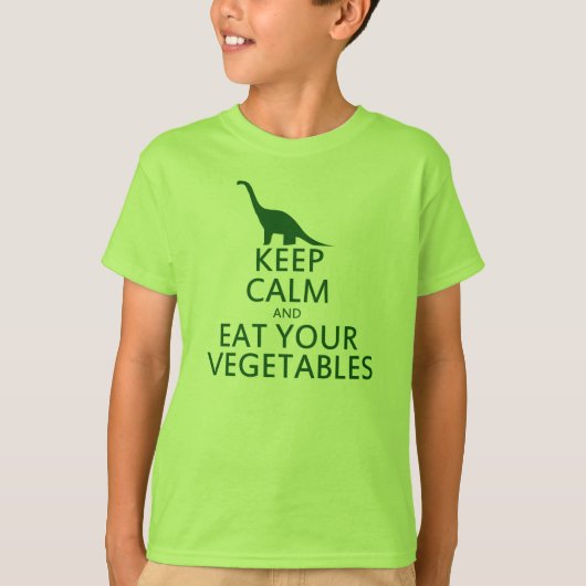 Kalm houden en je groenten eten t-shirt (Voorkant)