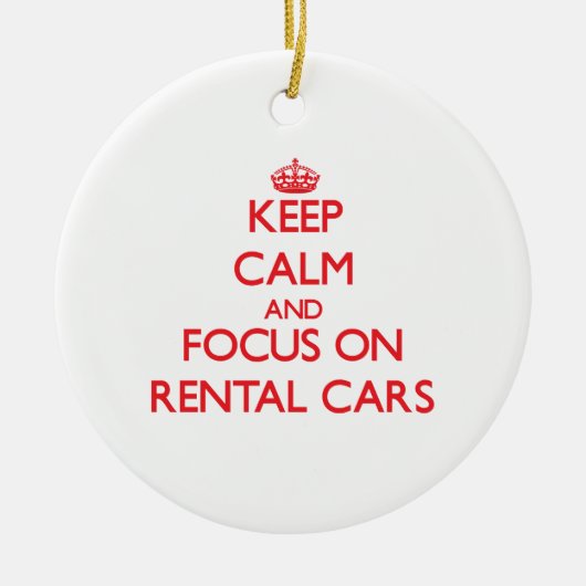 Kalm houden en je richten op verhuurwagens keramisch ornament (Voorkant)