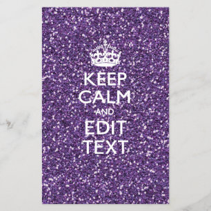 Kalm houden en Jouw tekst glamor Mauve hebben Flyer