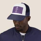Kalm houden en Jouw tekst glamor Mauve hebben Trucker Pet (In situ)