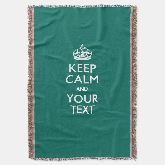 Kalm houden en Jouw tekst houden bij Accent Turquo Deken (Voorkant Verticaal)
