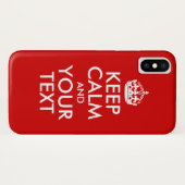 Kalm houden en Jouw tekst houden Case-Mate iPhone Case (Achterkant (horizontaal))