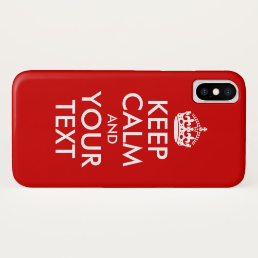 Kalm houden en Jouw tekst houden Case-Mate iPhone Case (Achterkant (horizontaal))