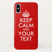 Kalm houden en Jouw tekst houden Case-Mate iPhone Case (Achterkant)