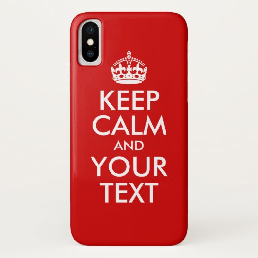 Kalm houden en Jouw tekst houden Case-Mate iPhone Case (Achterkant)