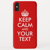 Kalm houden en Jouw tekst houden Case-Mate iPhone Case (Achterkant)