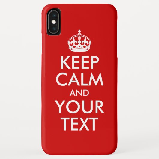 Kalm houden en Jouw tekst houden Case-Mate iPhone Case (Achterkant)